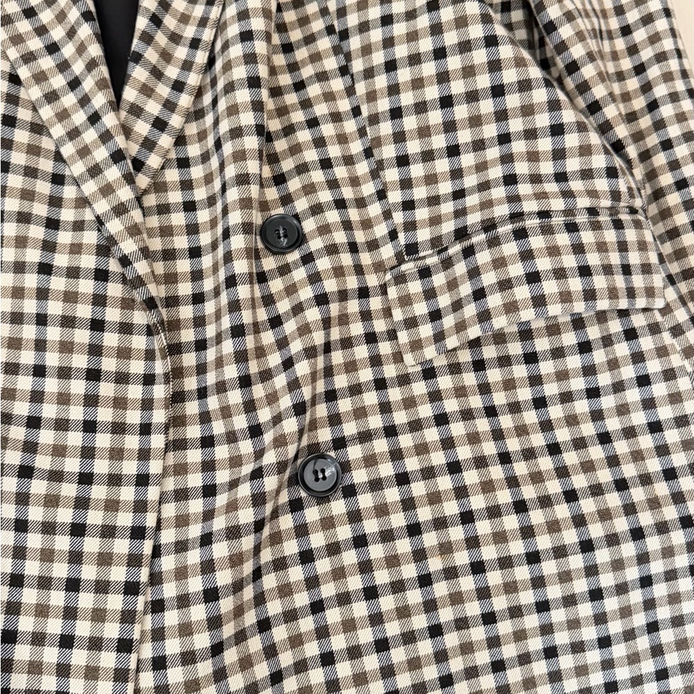 Rachel Zoe Black and Cream Checkered Blazer - Picture 3 of 4